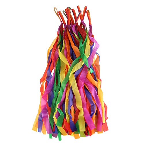 Yoogeer 12Pcs Dance Rainbow Ribbon Streamer Gym Ballet Cheerleading Prop for Kids Children