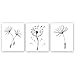 CHDITB Unframed Abstract Flower Art Print Nordic Style Modern Botanical Wall Painting, Set Of 3(8