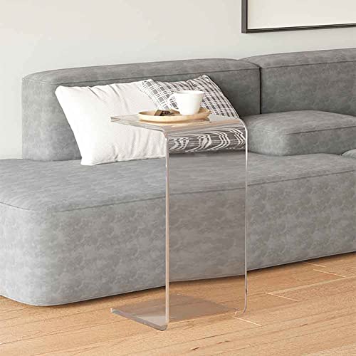BINERM Acrylic transparent side table, sofa small coffee table side table multifunctional creative seating area table suitable for hotels, bookstores, western restaurants,Clear,30 * 30 * 60cm