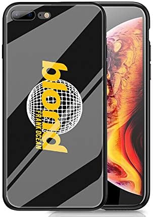 RUIWEI RWNO-252 Frank Ocean Rapper Designed for iPhone X/XS Case，Tempered Glass Back Cover and Black Anti-Scratch Shock Absorption Cover Case