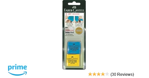 2 Faber Castell Colored Kneaded Erasers