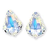 SWAROVSKI ELEMENTS Crystal Baroque Pendant #6090 16mm Crystal AB (2)