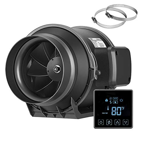 VIVOSUN 6 Inch Inline Duct Fan with Temperature Controller Ventilation