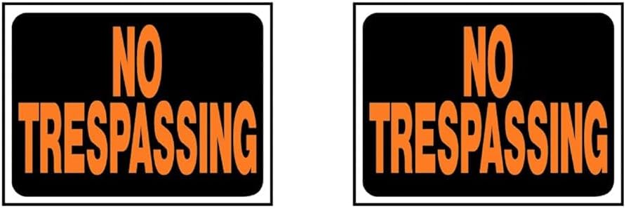 Yard Signs - Hy-Ko Products 3014 No Trespassing Plastic Sign 8.5