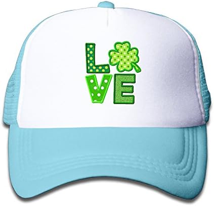 Kids St Patrick's Day Love Clover Trucker Hats,Youth Mesh Caps,snapback Baseball Cap Hat
