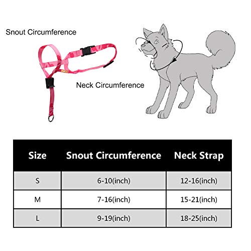 wintchuk Patterned Dog Head Collar with 2 Colorful Designs, Head Harness Stops Dog Pulling, Head Leash(L,Spring Flower)