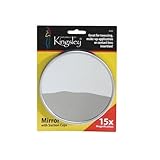 Harry D Koenig & Co 15x Magnification Mirror with Suction Cup Round 5 Inch New