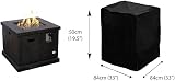 Bosmere Protector 6000 Firepit Cover 84cm Waterproof Heavy Duty Black view 2