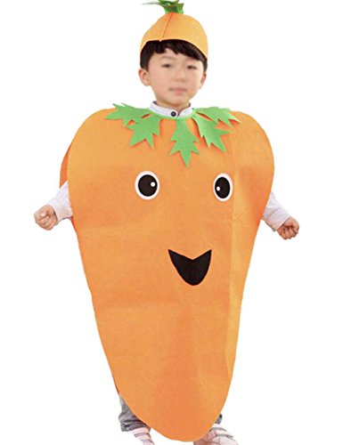 ANDES Child Party Clothing Carrot Costume Suit For Christmas Holidy (Carrot)