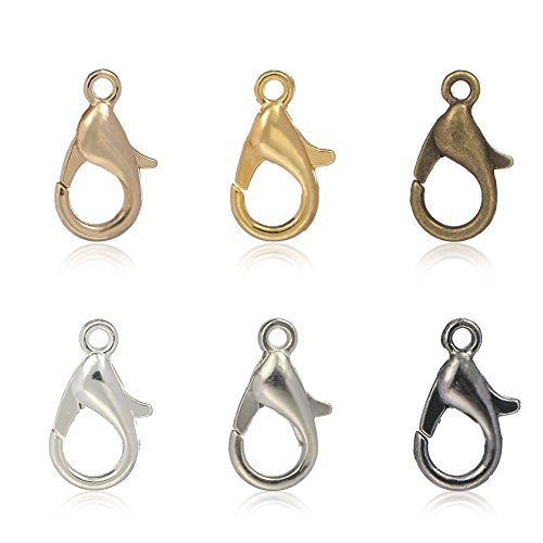 Hybeads 100pcs mixed color 10mm plated lobster clasp fi…