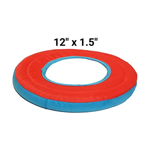 Mr. Peanut's 3 Piece Doggie Playtime Toy & 68oz Collapsible Travel Water Bowl Set Including Durable Chewproof & Weatherproof Flying Disc and Ring Toss