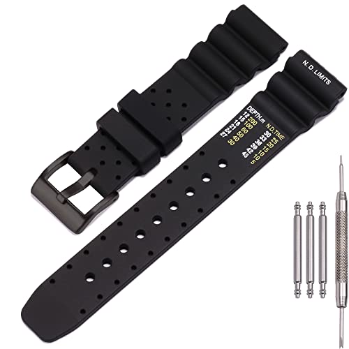 20mm Soft Silicone Strap compatible with Citizen Hyper Aqualand Duplex Promaster Men's Dive Watch Band waterproof wristband watches Accessories