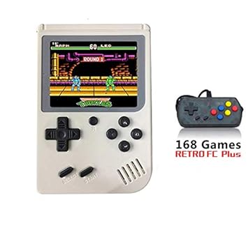 ACHICOO RETR/o FC MI/NI Game Machine 168Plus Double Person Version with Handle White + Handle