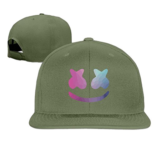 Buy Unisex dj Marshmello Blue Violet Color snapback flat brim hat