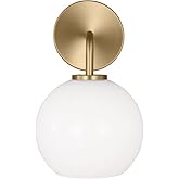 Generation Lighting 4002581-848 Orley - 1 Light Bath Vanity-8.38 Inches Tall and 6.25 Inches Wide, Finish Color: Satin Brass