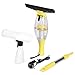 INTEY Window Vacuum Cleaner, Window Vac Squeegee Cleaning Rechargeable Tool Kit, with Spray Bottle and Extension Set