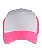NYFASHION101 Blank Mesh Adjustable Snapback Cotton 6-Panel Trucker Hat Cap, MC Neon Pink/White