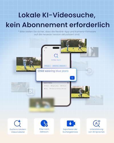 Reolink Elite Floodlight WiFi, 4K Wi-Fi 6 Überwachungskamera Aussen mit 3000 Lumen Flutlicht, Dimmbares Licht(3000K~6500K), WLAN Kamera Outdoor, Lokale KI-Videosuche, 180° Panoramablick, KI-Erkennung thumbnail 3