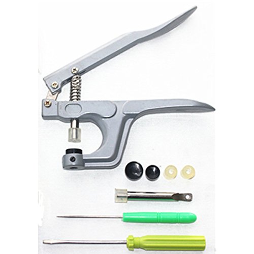 100 Complete Sets Black Snaps Plastic Snaps Handheld Pliers Tool