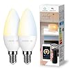 LE Smart LED Light Bulbs, E12 Candelabra Light Bulbs, Works with Alexa and Google Home, Tunable White 2700K-6500K…