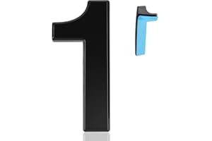Fifial 4 Inch Modern House Number, Self-adhesive House Numbers Mailbox Numbers, Street Numbers Home Address Number Door Numbers for House Apartments Office, Easy to Install without Tools (Number 1)