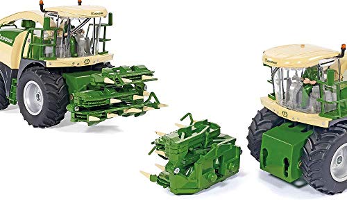 siku 4066, Krone BiG X 580 Maishäcksler, 1:32, Metall/Kunststoff, Grün/Beige, Faltbares Maisgestell, Lenkbare… – Bild 3