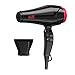 BERTA 1875W Professional Salon Hair Dryer Negative Ionic Blow Dryer, 2 Speed 3 Heat Settings Cool Button with AC Motor, Concentrator Nozzle & Diffuser