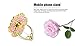 PAMISO Phone Stand Luxury rose shape Universal Phone Stand Alloy Ring Grip/Phone Holder for iPhone,Samsung, All Cell Phones (Pink)
