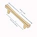 Southern Hills Brushed Brass Cabinet Handles- 5 Pack – 3.75 Inch Screw Spacing – 5.75 Inches Total Length - Satin Brass Drawer Pulls, Modern Cabinet Hardware SHKM027-BRS-5