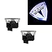 Grolish 2Pcs Car Door Logo Projector Light Symbol Welcome Lamp Kit for Tesla