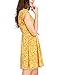 Allegra K Women's Boho Crossover V Neck Petal Sleeves Belted Floral Flowy Dress Large Yellow