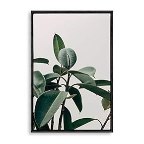 Framed Canvas Wall Art Green Plants Canvas Prints Home Artwork Decoration for Living Room,Bedroom - 16x24 inches