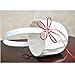 MAYMII 2 Heart Rhinestones Ivory Satin Wedding Flower Girl Basket and Ring Pillow Set, Ivory (Red)