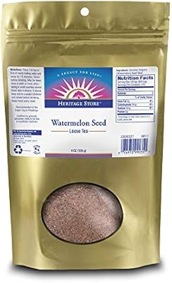 Heritage Store Watermelon Seed Loose Tea | Digestive Health Support | Unflavored | 4oz, 370 Servings Per Container: Amazon.sg: Health & Personal Care Heritage Store Watermelon Seed Loose Tea | Digestive Health Support | Unflavored | 4oz, 370 Servings Per Container: Amazon.sg: Health & Personal Care