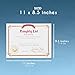 Nice and Naughty List Certificates - 48-Pack Christmas Certificate Paper from Santa Claus, Xmas Party Favors, Gold Foil Print Design, 36 Nice List 12 Naughty List, 180 GSM, 11 x 8.5 Inches