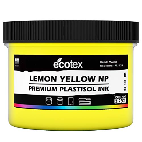Ecotex Primary Ink Color KIT - Plastisol Ink for Screen Printing 6 Colors - 8 Oz Bottles