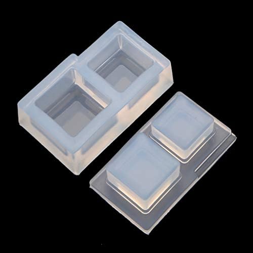 Luluspace UV Resin Geometric Molds Hollow Quicksand Mold with Square Round Ellipse Mold