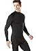 TM-YUT32-BLK_Large Tesla Men's Thermal WinterGear Compression Baselayer Mock Long Sleeve Shirt YUT32
