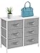 Sorbus Dresser with 6 Drawers - Chest Organizer Unit with Steel Frame Wood Top & Handle Easy Pull Fabric Bins for Clothes - Storage Furniture for Bedroom, Hallway, Living Room, Nursery & Closet