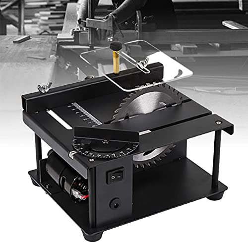 FZYE Multifunktionale Tischkreissäge, 150 W Mini-Desktop-Sägeschneider Elektrische Schneidemaschine mit Einstellbarer…