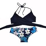 Morecome Women Bikini Set Swimwear Swimsuit Beachwearr (S, Blue)
