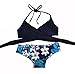 Morecome Women Bikini Set Swimwear Swimsuit Beachwearr (S, Blue)
