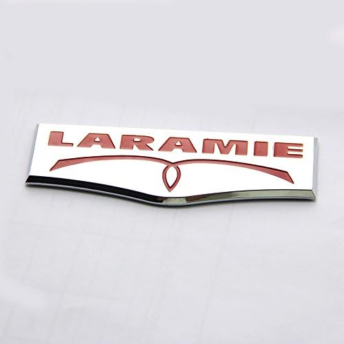 Qukparts 1pc OEM Laramie Emblem Decal Tailgate Dodge Ram 1500 2500 3500 Origianl Chrome Red