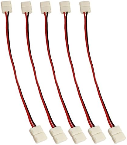 COOLLED - 5 X LED 3528 Strip Lights Wire 2Pin Connector Single Color Adapter C...