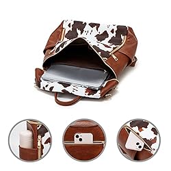 Makes Cow print Backpack Purse for Women PU Leather