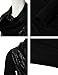 H2H Mens Unique Slim fit Fashionable Designed Shirring Long Sleeve T-Shirts Black US M/Asia L (KMTTL0252)