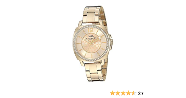coach boyfriend watch gold