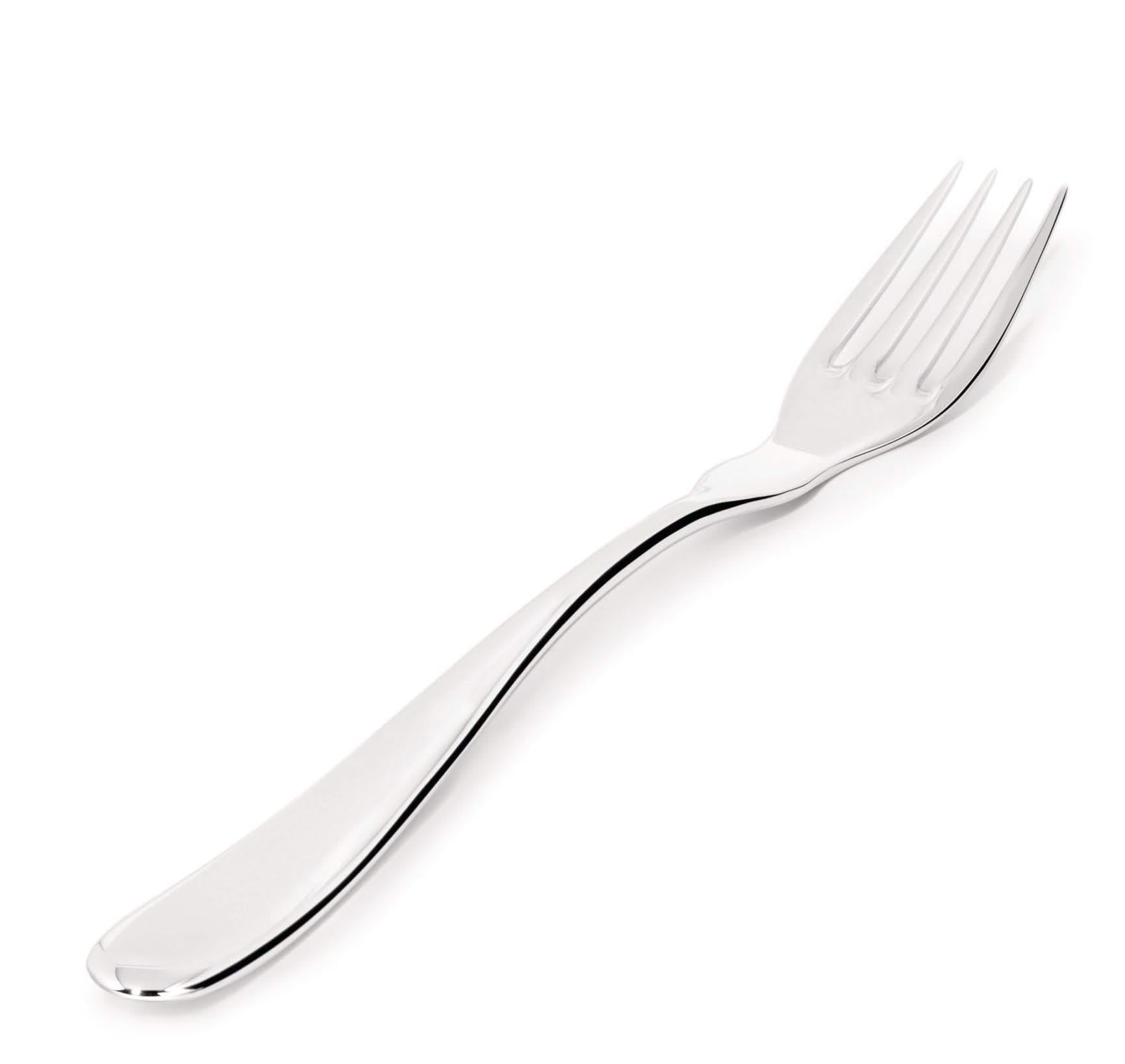 Alessi Nuovo Milano Fish Serving Fork, (5180/19), White