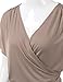 J.TOMSON Women's Batwing Sleeve Surplice Wrap Front Top