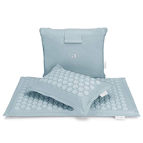 Acupressure Mat and Pillow Set - Ideal for Back Pain Relief and Neck Pain Relief - Advanced Stress Reliever - Muscle…